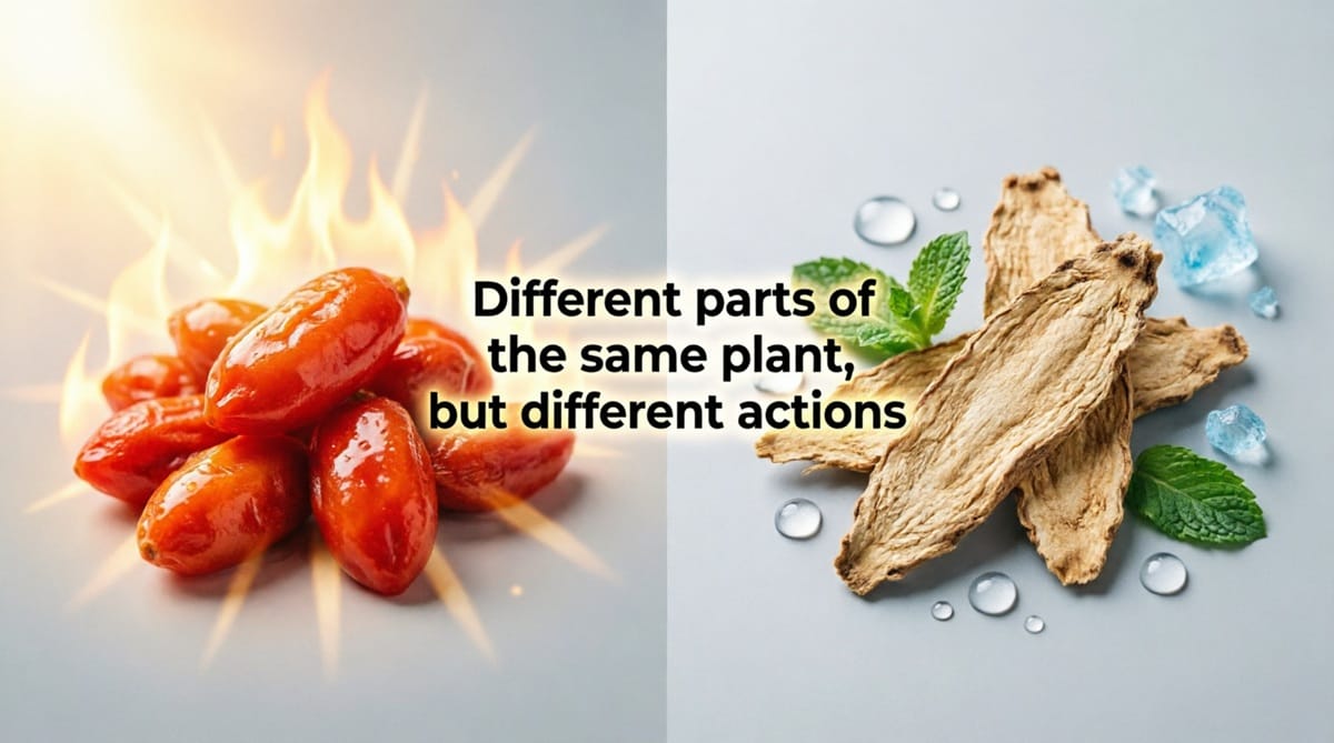 Why Goji Berry Nourishes and Goji Bark Cools: The Science Behind a TCM Paradox