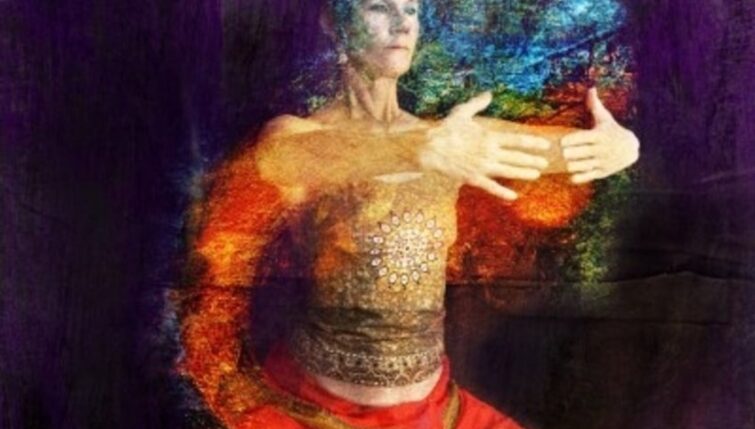Woman doing Qi Gong